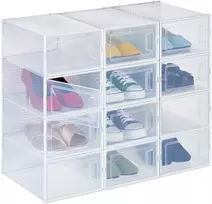Relaxdays Bato dėžės rinkinys 14x23x33,5 cm Skaidri plastikas