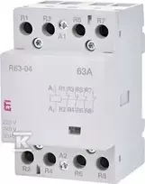 Eti-Polam modulinis kontaktorius 63A, 4 atjungiamieji kontaktai (3 mod., 4 poliai) R 63-04 230V 002463480