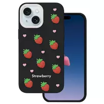 Dėklas Mocco Strawberry Back Case for Apple iPhone 13 / 14 / 15