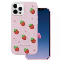 Dėklas Mocco Strawberry Back Case for Apple iPhone 12 / 12 Pro