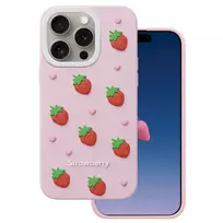 Dėklas Mocco Strawberry Back Case for Apple iPhone 14 Pro / 15 Pro