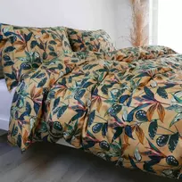 Saules Patalyne PREMIUM satino patalynė KARAMELINĖS DŽIUNGLĖS, 3 dalių, 200x220 cm