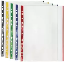 TimeTEX Plastikinės įmautės su dvejomis spalvotomis juostelėmis, 50 vnt. (TT64329)