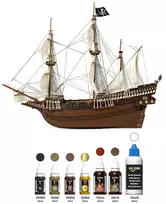 Occre Piratų laivas su pilnu dažų rinkiniu „PIRATAS"
