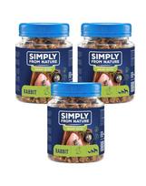 SIMPLY FROM NATURE Smart Bites Triušių treniruokliai šunims 3x130g
