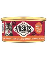 VOSKES Jelly Tuna with Shrimp 85 g tunas su krevetėmis želė, papildomas maistas katėms