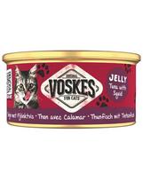 VOSKES Jelly Tuna with Squid 85 g tunas su kalmarais želė, papildomas maistas katėms