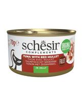 SCHESIR Complements Tunas su barvena želatinoje, 70 g, papildomas šlapias maistas katėms
