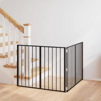 Šunų vartai 2 pcs Juodas 100 x 80 cm Cinkuota plienas
