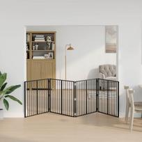 Šunų vartai 4 pcs Juodas 100 x 80 cm Cinkuota plienas