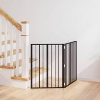 Šunų vartai 2 pcs Juodas 60 x 80 cm Cinkuota plienas