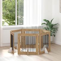 Šunų vartai su stovais 6 pcs Artisano ąžuolo 80 x 80 cm