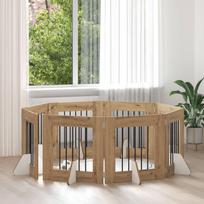 Šunų vartai su stovais 8 pcs Artisano ąžuolo 60 x 60 cm