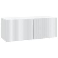 Sieninė TV spintelė Balta 78,5 x 31 x 30 cm Apdirbta mediena