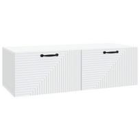 Sieninė TV spintelė Balta 98 x 41 x 30 cm Apdirbta mediena