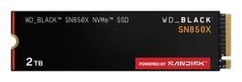 WESTERN DIGITAL SSD | SanDisk | 1200 TBW rating | Read speed 7300MB/s | Write speed 6600MB/s | NVMe Yes | PCI Express 4.0 | M.2 | 2000GB | Powered by SanDisk | Black SN850X | WDS200T2X0E