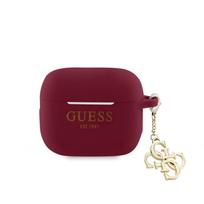 Dėklai ausinėms Guess - Airpods 3 Case Silicone Classic Logo Gold With 4G Charm Marengo