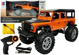 Žaidimų zona | PC | Konsolės | Priedai // Radijo valdomi žaislai ir priedai // Auto Zdalnie Sterowane Land Rover Defender R/C Pomarańczowe 1:14