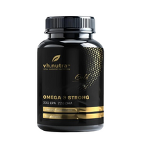 Omega 3 Strong Maisto papildas su žuvų taukais 60 kapsulių