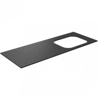 Darbo paviršius Kame Universal HPL, Movado kriauklei 121cm dešinė pusė Black lava HPL WP/12-3/H17-P2-R