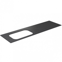 Darbo paviršius Kame Universal HPL, Movado kriauklei 160cm kairėje pusėje Black lava HPL WP/16-3/H17-P2-L