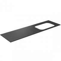 Darbo paviršius Kame Universal HPL, Movado kriauklei 160cm dešinė pusė Black lava HPL WP/16-3/H17-P2-R