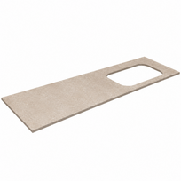 Darbo paviršius Kame Universal HPL, Movado kriauklei 160cm dešinėje pusėje Earth stone HPL WP/16-3/H18-P2-R