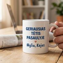 Puodelis su spauda „Geriausias tėtis pasaulyje"