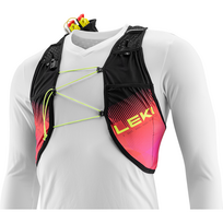 Leki Unisex Bėgimo liemenė su lazdų dėklu, L/XL dydis (89-104 cm), raudona/juoda