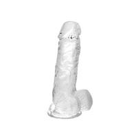 S Pleasures Don Jon – skaidrus dildo su siurbtuku, 11 cm