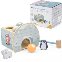VIGA PolarB Medinė "Igloo" kalimo mašina su plaktuku, figūrėlėmis ir rūšiuotuvu