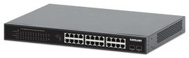 Intellinet  24-Port Gigabit Ethernet PoE+ Switch with 2 SFP Ports IEEE 802.3at/af (PoE+/PoE) Compliant, PoE Power Budget of 370 W, Two 1G SFP Open Slots, 19" Rackmount | 561891  | 766623561891