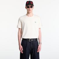 Fred Perry Contrast Tape Ringer T-Shirt Ecru - Dydis L (M4613 560 Marškinėliai)