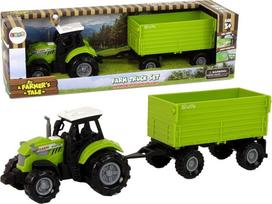 Žaisliniai traktoriai su priedais Lean Toys Farmers Tale Farm Truck, juoda sp./žalia sp.