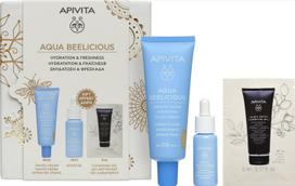 Veido priežiūros priemonių rinkinys Apivita Aqua Beelicious Hydration And Freshness, 55 ml, SPF 30, 3 vnt.