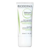 Drėkinamasis raminamasis kremas išsausėjusiai ir nuo spuogų sudirgusios odos priežiūrai Sébium Sensitiv e (Soothing Anti-Blemish Care) 30 ml
