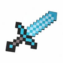 Minkštas Putplasčio Deimantinis Kardas Minecraft 45 Cm Mėlynas, 45 cm