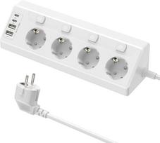 Kampinis lizdas su USB, 4 jungtys, 2 USB ir 2 Type-C