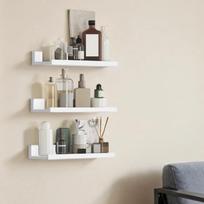 Sieninis lentynas, 10x38x5/2 cm, Balta, Seinariiul, SONGMICS LWS38WT, 10x38x5/2 cm, Valge