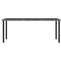Sodo valgomojo stalas，Lauko stalas, pilkos spalvos, 180x70x73cm, poliratanas CFE297355