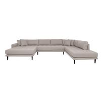 Kampinė sofa HOUSE NORDIC Lido U-Sofa Open End Stone