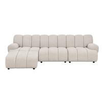 Sofa TAZA 3.5 vietų modulinė su pufu Smėlio spalvos