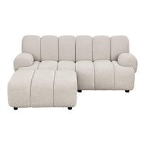 Modulinė sofa TAZA 2.5 vietų su pufu Smėlio spalvos