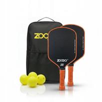 Zoodo P6 3K anglies pluošto oranžinė piklbolo raketė rinkinys 4 kamuoliukai USAPA