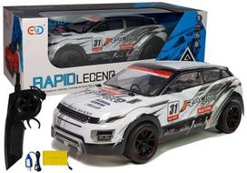 Nuotoliniu būdu valdomas lenktynių automobilis 1:10, baltas