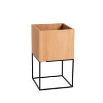 Gėlių vazonas PALMUS METAL 60x35x35 - natūralus(3395), juodas