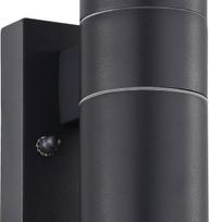Lauko sieninis šviestuvas - GU10 - 21,5 cm - jutiklis - antracito spalvos