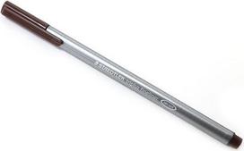 STAEDTLER Fineliner triplus, van-Dyke-braun, Strichstärke: 0,3 mm, dreieckig, metallgefasste Spitze, DRY SAFE, aus- (334-76)