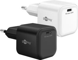 Goobay USB-C PD GaN Schnellladegerät Nano 20 W schwarz - 1x -Anschluss Power (76690)