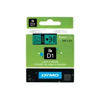 Juostelė DYMO D1 9mm x 7m, juoda ant žalio / S0720740 40919